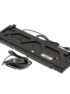 Клавиатура игровая проводная и мышь мембранный комплект Орбита OT-PCM74