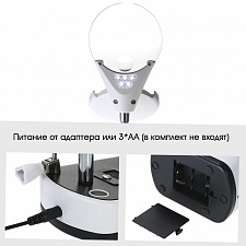 Третья рука для пайки с подсветкой , универсальный держатель на подставке с лупой 2 руки OT-INL44