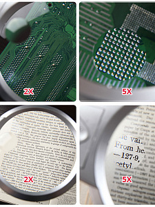 Лупа настольная с подсветкой на гибкой ноге Орбита INL50