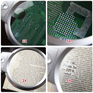 Лупа настольная с подсветкой на гибкой ноге Орбита INL50