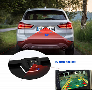 Камера заднего вида автомобильная в рамке для номера с подсветкой 700ТВЛ TDS TS-CAV30