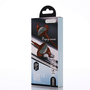 EZRA EP07 Красные наушники вакуум - гарнитура (3.5мм)