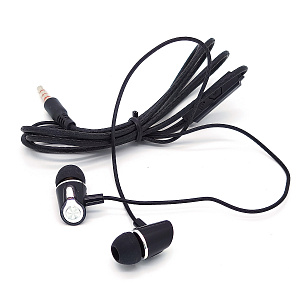 Орбита OT-ERG09 Черные наушники вакуум-гарнитура (3.5мм)