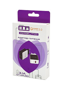 Зарядное устройство для телефона, Быстрая зарядка 20W с кабелем Lightning адаптер QC 3.0 Орбита OT-APU50