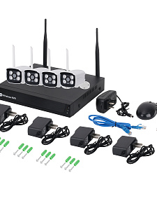 Комплект видеонаблюдения 4 камеры Wi-Fi 2MP Орбита OT-VNK04