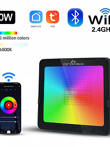 Прожектор светодиодный уличный 30Вт, ландшафтный RGB светильник с приложением Огонёк OG-LDP24
