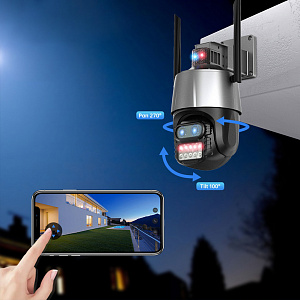 Орбита OT-VNI58 Видеокамера IP WI-FI (2560*1440, 4Mpix*2, 2.8/12мм, пластик)