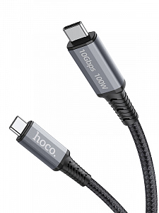 HOCO US01 Черный кабель PD100W (TYPE C - TYPE C) 1.2м