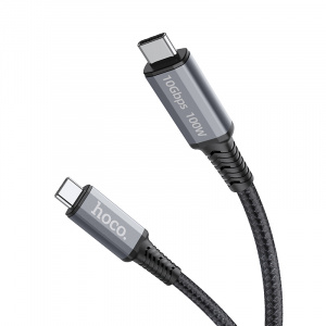 HOCO US01 Черный кабель PD100W (TYPE C - TYPE C) 1.2м