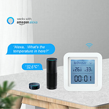 Умный Wi-Fi датчик температуры и влажности с экраном Орбита OT-HOS21