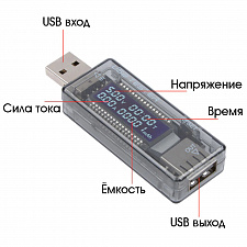 KEWEISI KWS-V21 USB тестер (3.5-20В, 3.3А)