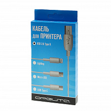 Орбита OT-PCC29 кабель (штекер USB-В 2.0 - штекер TYPE-C) 1.5м