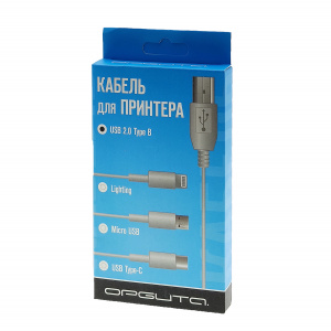 Орбита OT-PCC29 кабель (штекер USB-В 2.0 - штекер TYPE-C) 1.5м