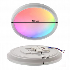 Умный светильник потолочный круглый с пультом RGB Огонёк OG-LDP31 Wi-Fi