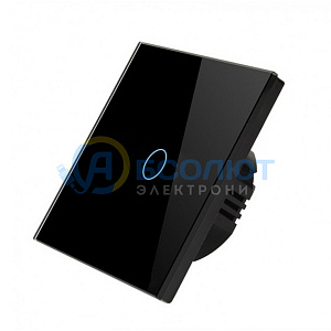 Умный выключатель с Алисой одноклавишный Wi-Fi 10A Орбита OT-HOS12 Черный