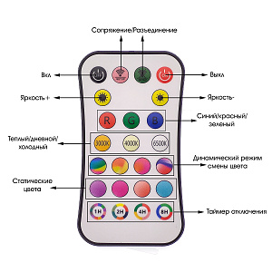Умный светильник потолочный круглый с пультом RGB Огонёк OG-LDP31 Wi-Fi