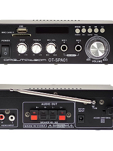 Усилитель звука двухканальный с Bluetooth, FM Орбита OT-SPA01