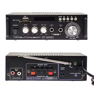 Усилитель звука двухканальный с Bluetooth, FM Орбита OT-SPA01