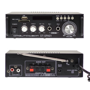 Усилитель звука двухканальный с Bluetooth, FM Орбита OT-SPA01