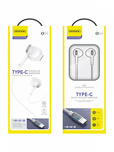SENDEM X54 Белые наушники - гарнитура (TYPE-C)