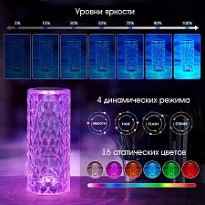 Светильник настольный декоративный ночник RGB Огонёк OG-LDP32