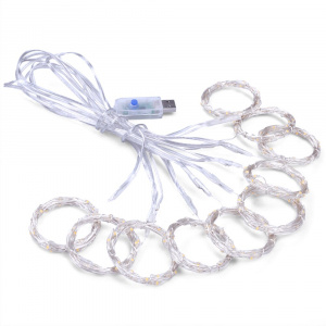 Огонек OG-LDG10 гирлянда-штора LED Мультицвет (3х1м,100 ламп,USB)