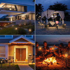 Светильник садовый на солнечной батарее уличный Факел Огонек OG-LDP30