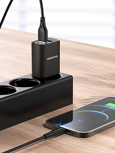 BOROFONE BX48 Черный кабель USB 2.4A (iOS Lighting) 1м