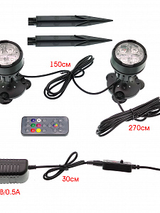 Огонек OG-LDP19 Лампа аквариумная RGB (2 штуки, APP, пульт)