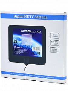 Антенна комнатная для цифрового ТВ прозрачная Орбита OT-ANT03