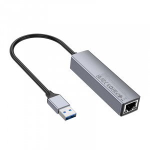 HOCO HB34 концентратор USB (3*USB 3.0, RG45) 1.5м