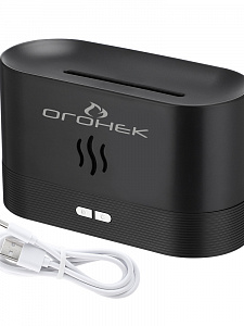Огонек OG-HOM06 Черный увлажнитель воздуха (180мл,USB,RGB)