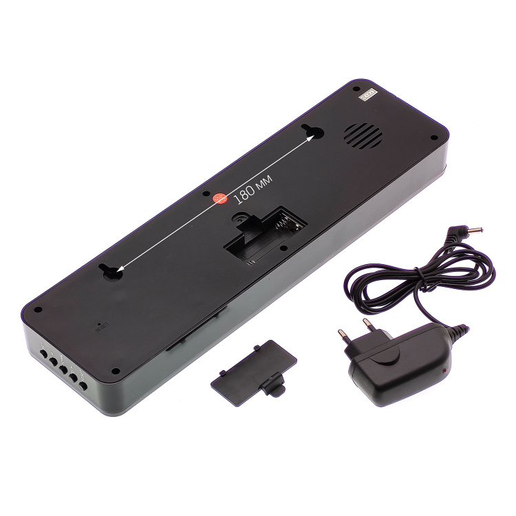 VST 805S-1 Красные часы настенные (температура, влажность)