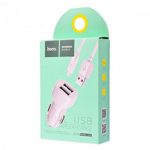 HOCO Z2A ЗУ авто USB + кабель Micro USB (5B,2400mA)