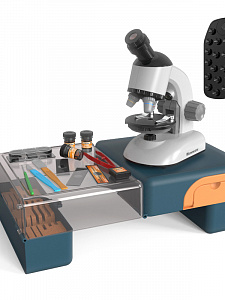 Микроскоп детский для наблюдения с кейсом в виде столика Орбита OT-INL83