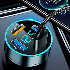 Зарядка в прикуриватель для автомобиля 4*USB TDS TS-CAU71