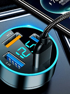 Зарядка в прикуриватель для автомобиля 4*USB TDS TS-CAU71