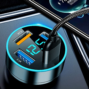 Зарядка в прикуриватель для автомобиля 4*USB TDS TS-CAU71