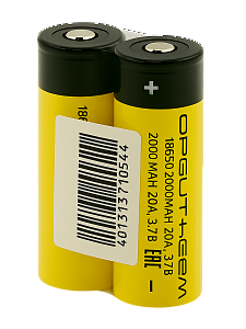 Аккумулятор 18650 высокотоковый, 2000мАч, 2шт Орбита