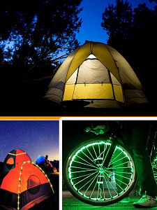 Огонек OG-LDL19 RGB светодиодная лента 1м (3*AA)