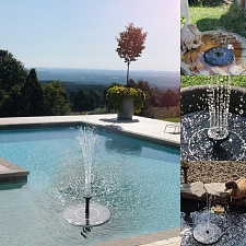 Фонтан садовый на солнечной батарее 18 см, 250м3/час Огонёк OG-HOG09