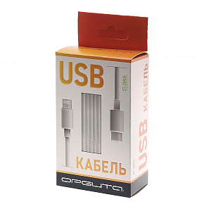 Орбита OT-SMI36 Белый кабель PD12W (iOS Lighting-TYPE-C) 1м