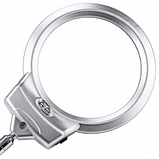 Лупа настольная с подсветкой на гибкой ноге с прищепкой Орбита INL38