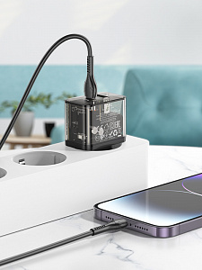 HOCO N34 Черный ЗУ с TYPE-C/USB (PD20W+QC3.0, 3000mA)