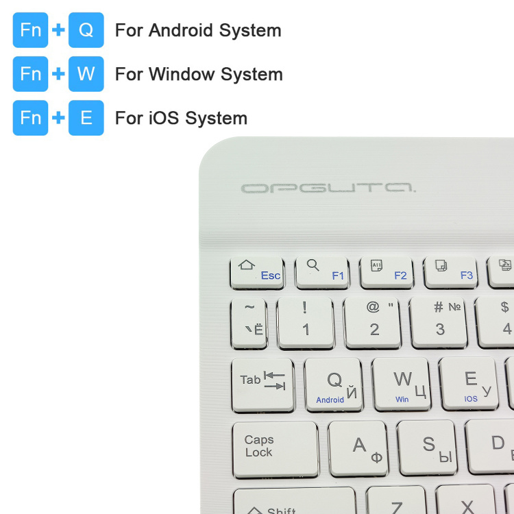 Клавиатура и мышь беспроводные Bluetooth комплект Орбита OT-PCM67 Белый
