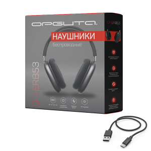 Наушники беспроводные Bluetooth с микрофоном и радио Орбита OT-ERB53 Серые