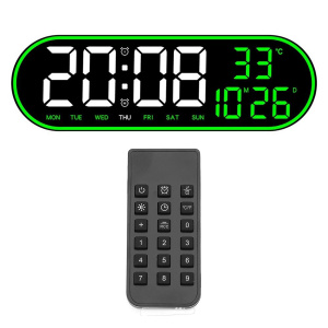 Орбита OT-CLW14 Зеленые часы настенные (температура)