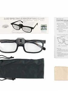 Очки лупа увеличительные с фонариком +2.5 Орбита OT-INL84