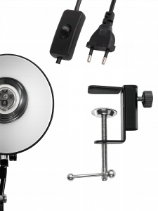 Лампа настольная для школьника на струбцине E27 Огонёк OG-LDP36 Черная