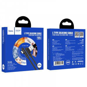 HOCO X46 Черный кабель USB 2.4A (microUSB) 1м